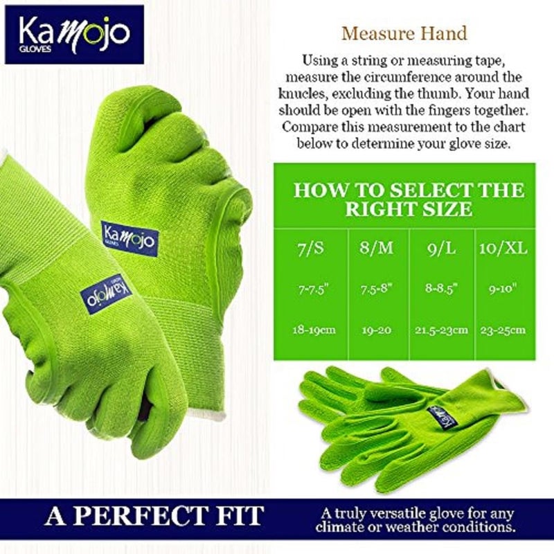 Kamojo Bamboo Gardening Gloves Women Men - Puncture Resistant Gloves 95% Rayon Derived from Bamboo & 5% Spandex - (2-Pairs, Medium) - Image 4